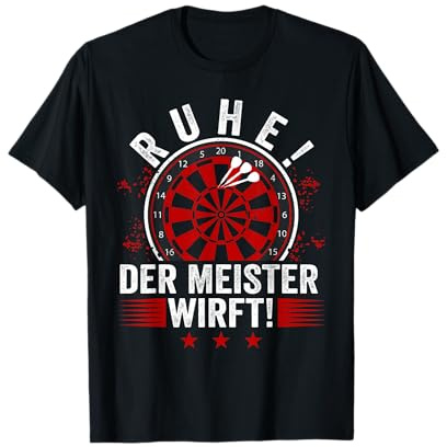 Ruhe Der Meister Wirft I Lustiges Dartpfeile Profi Dart T-Shirt