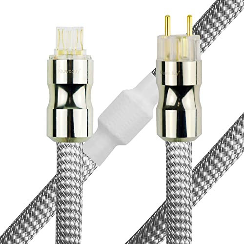 Kiuwxduy 10AWG Cavo Alimentazion Hifi Schermato，Con Anello In Ferrite,High-End Audiofilo Rame Privo Di Ossigeno Audio Cavo（300cm）