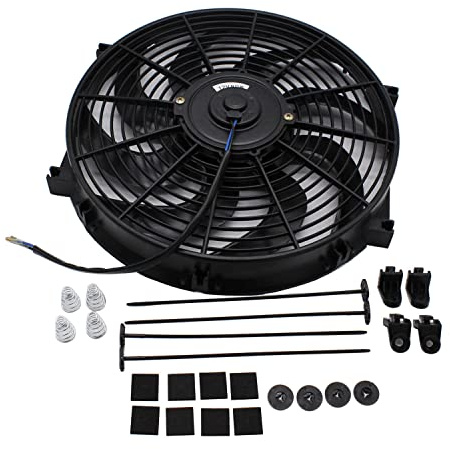 SHLPDFM Ventilateur de refroidissement universel 12 V 80 W 14 avec kit de montage