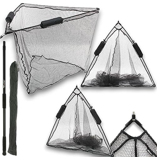 NGT 42 Inch Rubber Carp Pike Fishing Landing Net dual 2 Floats + 2m Handle XPR