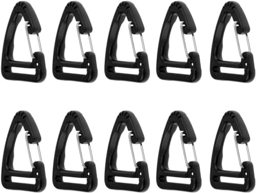 10Pcs Kunststoff Dreieck Karabiner Clips Rucksack Kleiderbügel Schnalle Karabiner Haken Schlüsselanhänger