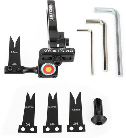 wolfman Bogenschießen Pfeilauflage Compound Bogenwerfer Pfeilauflage mikroverstellbar mit 4 Stück Stahlplatte rechte Hand für Compound Bogen Bogenschießen Jagd Zubehör