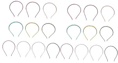 FRCOLOR 20stücke Teiliges Aus Handgemachten Haarreifen Mit Eisenkern Kreative Haarschmuck-accessoires Für Frauen Und Mädchen Vielseitig Und Farbenfroh Für Partys Und Fotoshootings