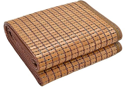 Sommer-Schlafmatte Sommer-Kühl-Isomatte Sommer Kühlende Matratzenauflage, Schlafmatte, Mahjong-Bambusmatte, Faltbare Unterlage, Glatt Bambusmatten-Bett Sommerschlafmatte ( Color : A , Size : W*L:1.5*1