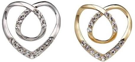 Moda Sciarpa Anello Fibbia,2 pezzi Sciarpa di Seta Fermaglio Anello Cuore Fibbia Gioiello Perle Elegante Camicia Cravatte in Lega Maglietta di Perle Cinturino in Vita Fazzoletto da Collo Clip