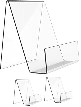 6 Stück Transparenter Präsentationsständer Comic Bücher Bücherkörbe Bücherregale Bücherregal Ausstellungsständer Für Bilder Transparente Buchstaffelei Kartenrückseite Parliky