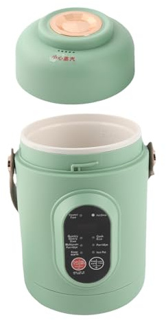 Elektrisk Hot Pot med ångkokare, 800 ML Ramen Cooker, Non Stick Portable Nudles Cooker för Pastasoppa Biff Havregryn, Multifunktionell Lazy Pot med 6 Lägen & Timer & Håll Varm