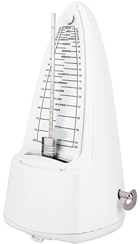 Professionelles Mechanisches Metronom mit Glocken für Klavier, Schlagzeug, Gitarre für Kinder und Anfänger (White)