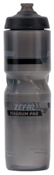 ZEFAL Magnum Pro Bidon Bicicleta Premium - Botella Bicicleta, MTB y Deporte sin BPA - Accesorios Bici - Bidón de Bicicleta de Gran Capacidad - Tapón de Silicona Impermeable - 975ml, 92g, Negro Ahumado