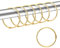 Hsyadazi Lot de 20 anneaux de rideau de douche, anneaux de rideau de douche, anneaux de rideau de douche, 50 mm, clips en métal pour tringles à rideaux, rideaux et rideaux de douche, avec fermeture à