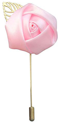 Xiao Hua Ansteckblume für Bräutigam, Rosen-Boutonniere für Hochzeit, Knopflöcher, Knopflochblume für Herren, Hochzeit, Bräutigam, Trauzeugen, für Abschlussball, Hochzeit, Rosa, 6 Stück