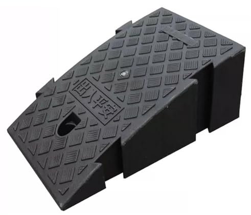 LYDBMYT 1 Pack Kerb Ramps Portable Curb Ramp Lightweight Threshold Ramps Heavy Duty Plastic Ramps for Driveway Loading Dock Sidewalk Car Scooter Trailer Truck Bike(Black,19cm high)