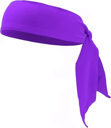 Lila Sport Stirnband für Kampfsport und Tennis – Atmungsaktives Schweißband mit Anti-Rutsch Design (Unisex) – Ideal für Fitness, Basketball und Karatetraining