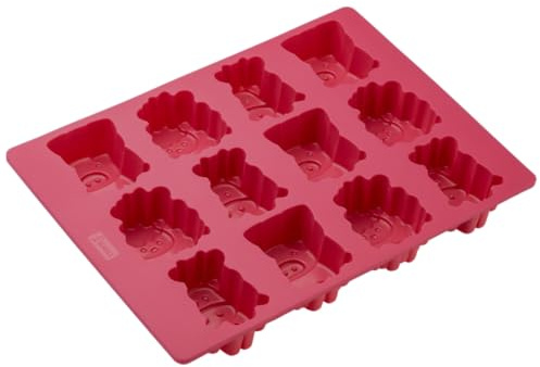 Lurch My Little Farm Silikonbackform für 12 Mini-Kuchen mit Tiermotiv
