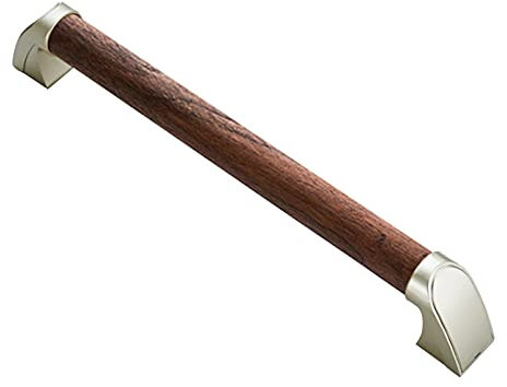 Handicap-Haltegriff aus Holz, Wandhalterung, Holzmaserung, Duschsicherheitsstangen, rutschfester Griff für Badezimmer, WC, rote Holzfarbe, 54 cm