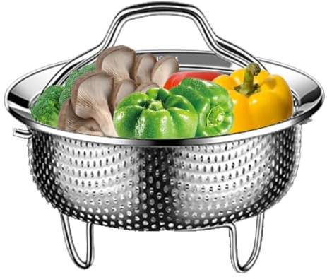 Stainless Steel Steamer Basket 14CM Vegetable Steamer Basket Insert For Pressure Cooker For Steaming Vegetables, Rice, Eggs, Fruits, Seafood, Corn, Fish And Potatoes