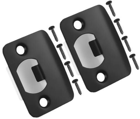 JEWEDECO 2pièces Plaques De Gâche De Porte Inoxydable Accessoires De Verrouillage Pour Pênes Dormants Plaques Métalliques Pour Serrures De Porte