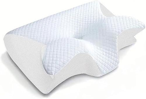 SANTUO Pillowdaddy Pillow Daddy Das Nacken - Therapiekissen Antischnarchkissen Ergonomisches Memory Foam Kissen – Nackenstützkissen Für Seiten, Rücken & Bauchschläfer, Atmungsaktiv & Waschbar,Weiß