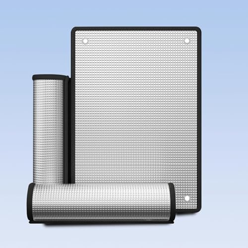 Pellicola per Vetri Finestre con Protezione Solare e Privacy con Controllo del Calore Oscuranti,Pellicola Isolante in Alluminio da 9mm,per Ufficio,Cucina,Camera da Letto (105x110cm/41x43)
