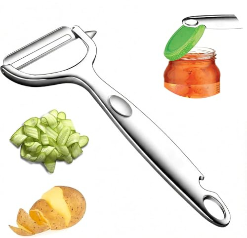 Vegetable Peeler for Kitchen - Y Shaped Super Sharp Stainless Steel Bottle Opener Hanging Hole Potato Eye Remover Non-Slip Handle Slicer for Apple Carrot Fruit