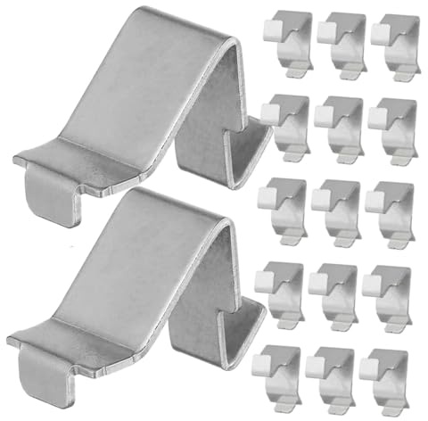 Heavy Duty Cabinet Shelf Clips, 50pcs Iron Shelf Clips Detachable Metal Pilaster Clamps Silver Heavy Duty Versatile Support for Wardrobe and Kitchen Cabinet Storage Space Upgrade