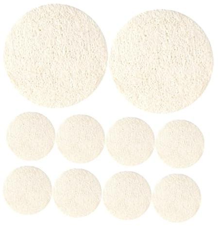 SOIMISS Gesichtspeeling Pads und Öl Kontrolle 10 Stück aus Natürlichen Luffa Multifunktional und Tragbar für Make Up Entfernung bei Sensibler Haut