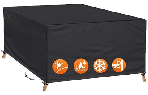 AEXOIO Funda Protectora para Muebles de Jardín 260x150x70cm/Largo x Ancho x Alto Fundas De Sofa Exterior Impermeable,Oxford Anti-Viento Anti-UV