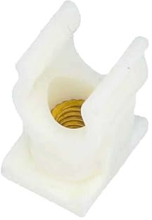 tecuro Rohrclip mit Gewindebuchse, für Rohr Ø 10 mm (10 Stück), Kunststoff weiß