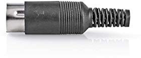 Nedis DIN-Steckverbinder - 6-Pol-Stecker - 6 mm - 25 Stück - PVC - Schwarz