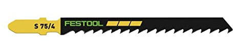 Festool Stichsägeblatt S 75/4/100 WOOD BASIC – 100 Stück | HCS-Stahl, T-Schaft, 75 mm Zahnteilung 4 mm – für schnelle Schnitte in Holz und Holzwerkstoffen