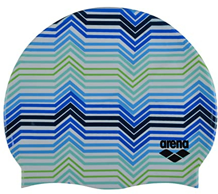 ARENA Unisex-Erwachsene Print 2 Swim Cap Kappe, Streifen, Einheitsgröße