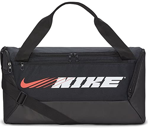 Nike Unisex Brasilia (Small) Sporttasche, Black/Black/White, One Size