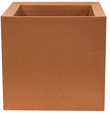 WELL HOME MOBILIARIO & DECORACIÓN MACETERO DE POLIETILENO POR ROTOMOLDEO COLOR TERRACOTA 50x50