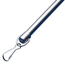 rewagi – Alu Schleuderstab, Schleuderstange, Gardinenzubehör - Farbe: weiß – 2 Stück Länge: 75 cm, 100 cm (aluminium 100 cm)