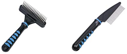 Nobby Comfort Line Entwirrungsstriegel Rotierend zweireihig 39 Zähne & Comfortline Entwirrungskamm mit Rotierenden Zinken mittel; 29 Zähne