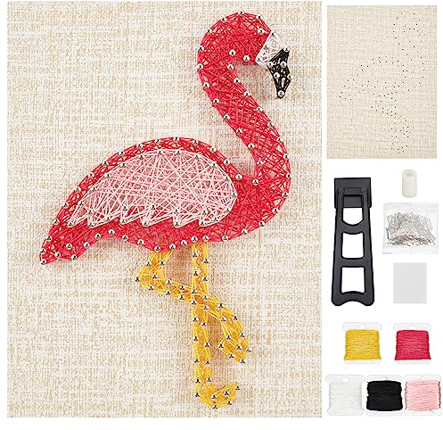 WEBEEDY Kit de arte de cuerdas para principiantes, proyectos de arte de uñas de flamenco, juego de paquete de dibujo de bobinado, decoración de pared de regalo único