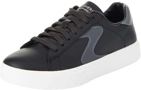 Skechers Eden LX Top Grade para Mujer, Negro Duraleather Ribete Blanco, 39 EU