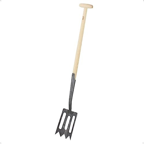 D&O - Gärtnerspaten Spork aus Borstahl - Gezahnter Spaten mit T-Stiel 75 cm