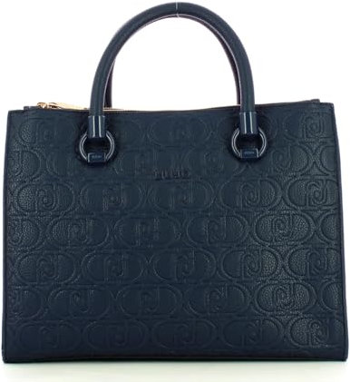 LIU JO Borsa a mano comoda e versatile, dal design creativo, divisa in tre ampi scomparti. Due scomparti con chiusura zip e quello centrale con chiusura clip a calamita. Dispone di tasche interne, di