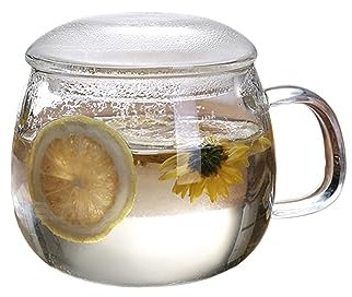 HARAY Tazze per tazze Tazza da tè in vetro da 350 ml for tazza da tè in vetro for uso domestico con filtro trasparente infusore da tè resistente al calore tazza da latte tazza da tè Tazza di caffè