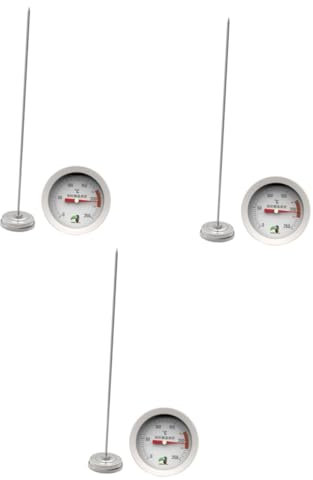 TOPBATHY 3 Pièces thermomètre à bonbons accessoires de barbecue pour grill thermomètre alimentaire numérique s à confiture à confiture des sucreries Acier inoxydable