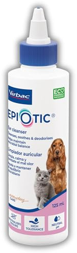 Epiotic Ear Cleaner for Dogs and Cats: 1 x 125ml Epiotic Ear Cleaner in *New* Eco Bottle Bundled with Stelr Ear Care Guide
