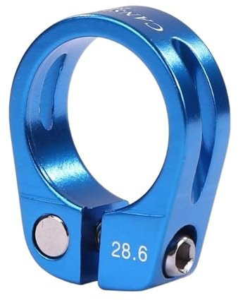 Sattelklemme Legierung Rennrad Sattelstütze Klemme 28,6 mm/30 mm Sitzrohrklemme Fahrrad Sattelstütze Klemmen Schnellspanner SattelstüTze (Größe : 28.6mm Blue)