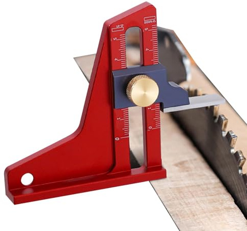 Circular Saw Depth Gauge, Table Saw Depth Gauge Tool | Imperial Mitre Gauge for Table Saw | With Magnetic Imperial Metric Height Gauge for Table Saw Height Made of Aluminium Alloy