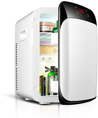 YIHANSS Mini Fridge, 15 Liters Mini Cooler and Warmer Car Refrigerator with LCD Display/Dual-Core System/Super Quiet, Makeup Skincare Fridge - AC & DC