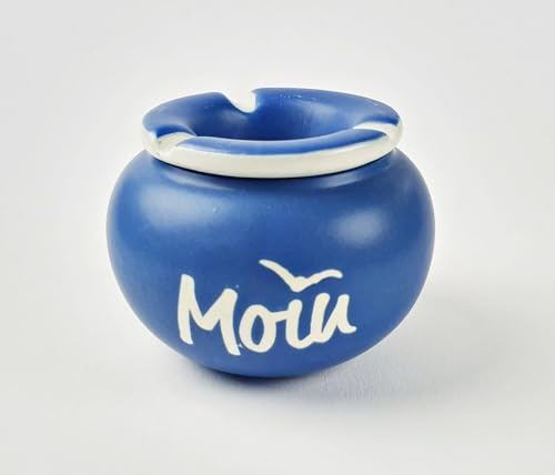 Windascher Moin blau Aschenbecher Ascher Möwe Keramik