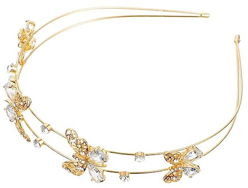 minkissy Schmetterling Stirnband Mit Strass Für Damen Hochzeit Kopf-schmuck Kopfschmuck Brautjungfer Party Accessoires
