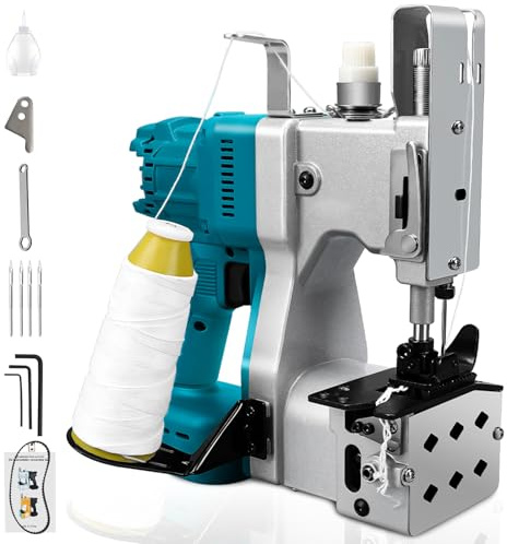 Tragbare Nähmaschine Akku Sacknähmaschine für Makita 18V Akku | Nähmaschine Elektrisch Sacknähmaschine Handnähmaschine für Gewebesack Papiersack Sandsack Jutesack Getreidesack