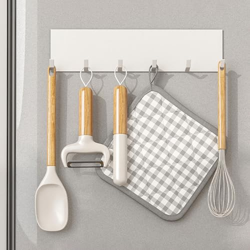 Enigmaire Barra Utensile Cucina,Porta Utensili da Cucina Parete,Asta Appendi Utensili Cucina,Portautensili da Cucina Autoadesivo,Rastrelliera di Asciugamano,per Cucina,Bagno,Garage