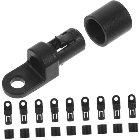 Veemoon 10pcs Elastic Cord Terminal Bungee Cord Hook Boat Elastic Rope End Easy Install for Kayak